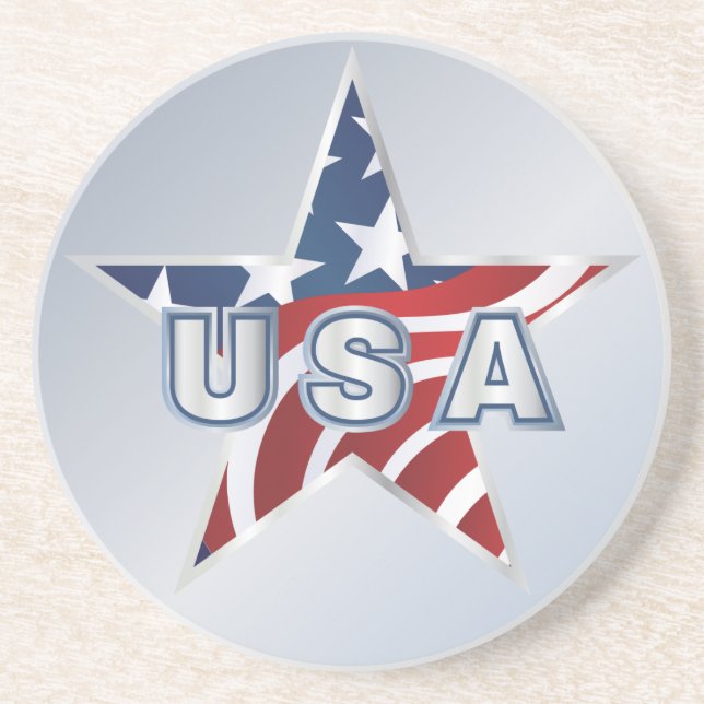 USA Star Drink Coaster (Front)