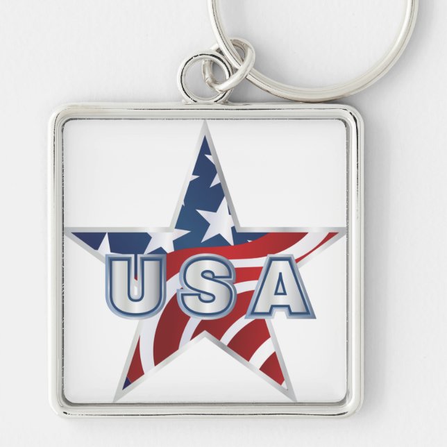 USA Star Keychain (Front)