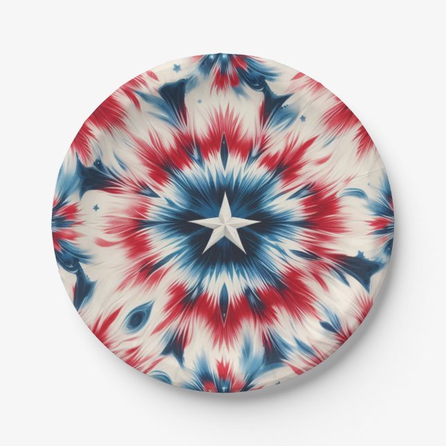 USA Star Paper Plates (Front)