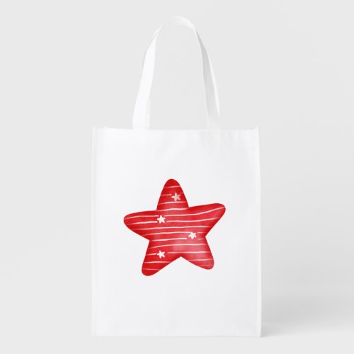 USA star Polo Shirt Grocery Bag