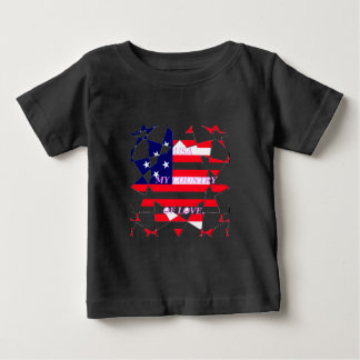 USA Star Spangled Love My Country of Love Baby T-Shirt