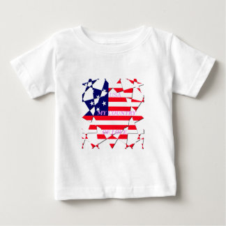 USA Star Spangled Love My Country of Love Baby T-Shirt