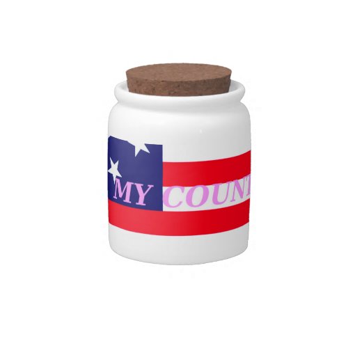 USA Star_Spangled Love My Country of Love Candy Jar