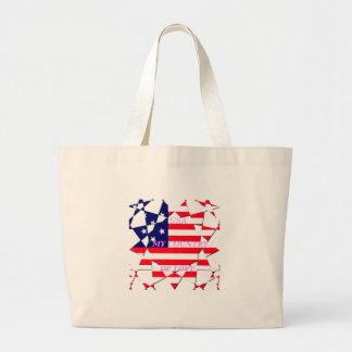 USA Star Spangled Love My Country of Love Large Tote Bag