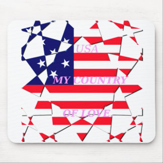 USA Star Spangled Love My Country of Love Mouse Pad