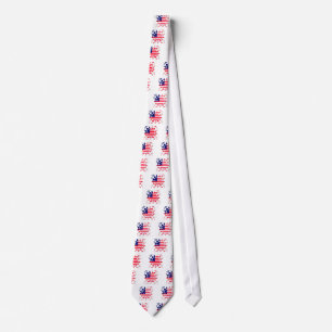USA Star Spangled Love My Country of Love Neck Tie