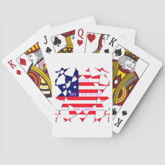USA Star Spangled Love My Country of Love Poker Cards