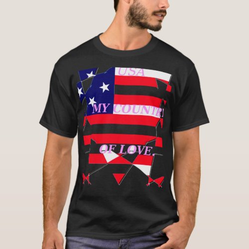 USA Star_Spangled Love My Country of Love T_Shirt