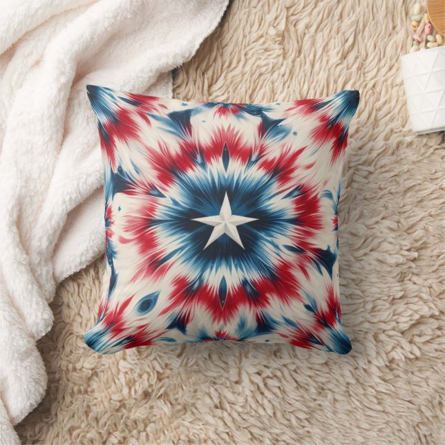USA Star Throw Pillow (Blanket)