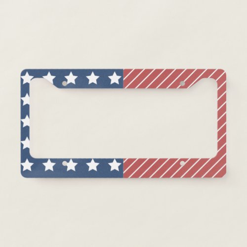 USA Stars And Stripes American Flag License Plate Frame