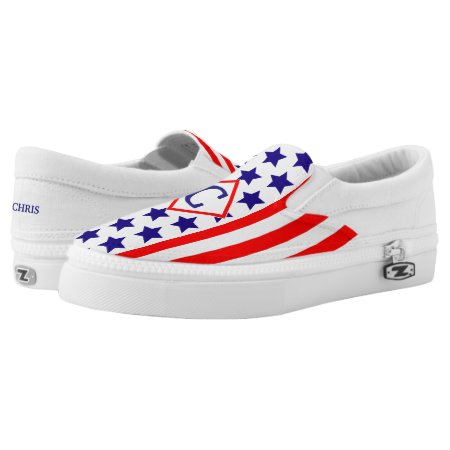 Usa Stars And Stripes (cust.) Slip-on Sneakers