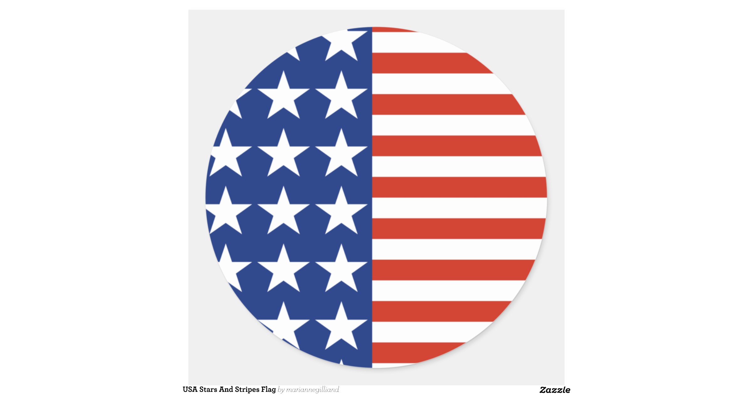 USA Stars And Stripes Flag Sticker | Zazzle