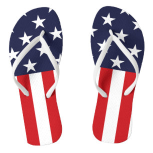 USA Stars and Stripes Flip Flops