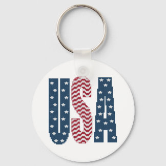 USA Stars and Stripes Keychain