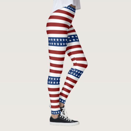 USA Stars and Stripes Leggings