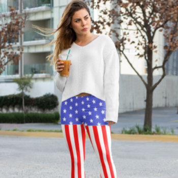 Usa Stars And Stripes Leggings by DesignsbyHarmony at Zazzle