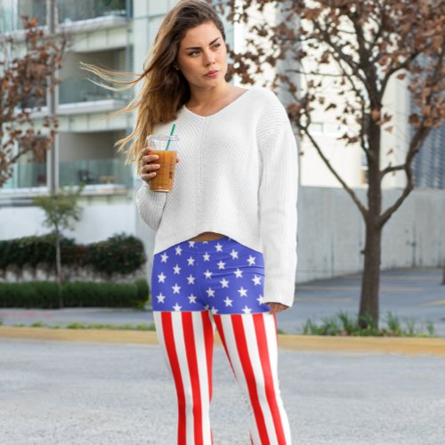 USA Stars and Stripes Leggings