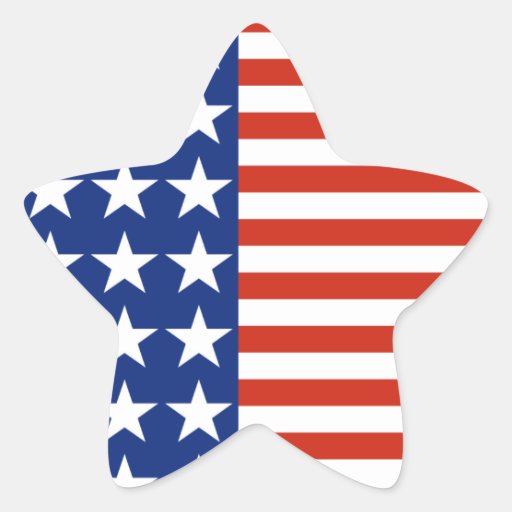 USA Stars And Stripes Star Flag Star Sticker | Zazzle