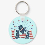 USA Stars and Stripes T-shirts and Gifts Keychain