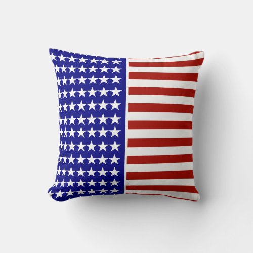 USA Stars and Stripes  Throw Pillow