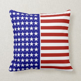 USA Stars and Stripes  Throw Pillow