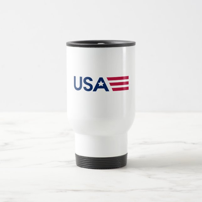 USA Stars and Stripes Travel Mug (Center)