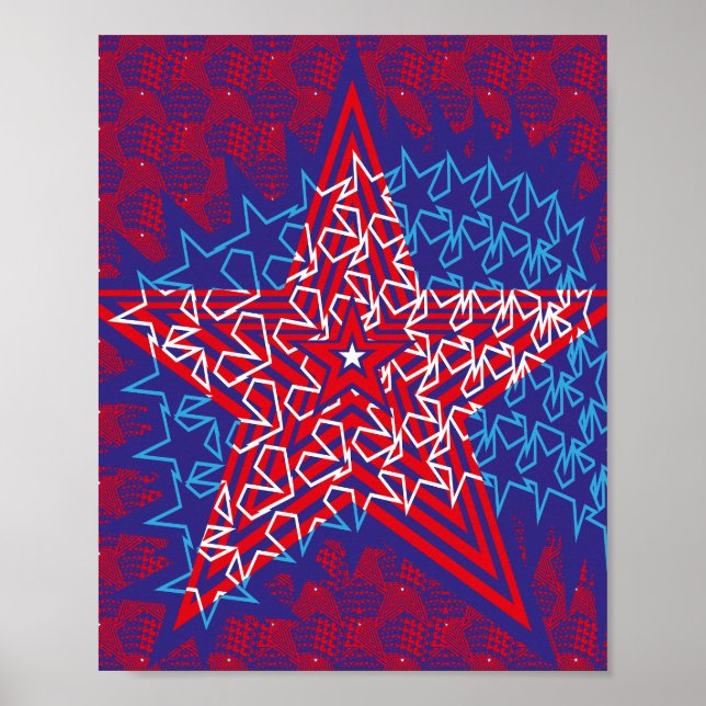 USA STARS FLAG BY MASANSER PIXELAT POSTER (Front)