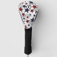 USA Stars Patriotic Initial Golf Head Cover