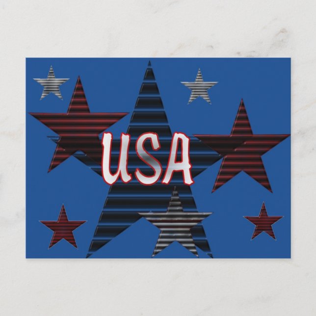 USA Stars Postcard (Front)