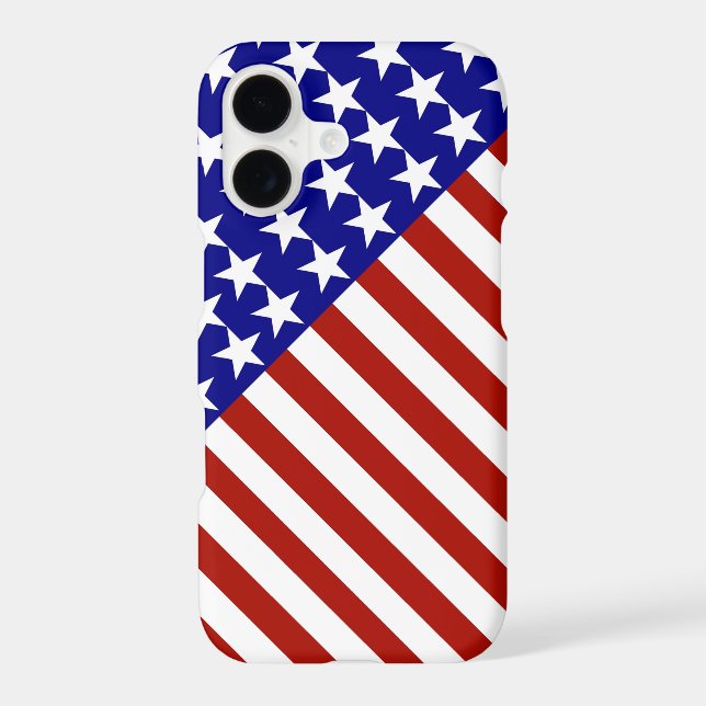 USA Stars & Stripes of Red White And Blue iPhone Case (Back)