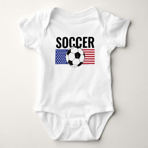 USA Stars  Stripes Soccer Ball Unisex T_Shirt Baby Bodysuit