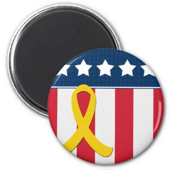 Usa Stars Stripes Yellow Patriotic Magnet by xgdesignsnyc at Zazzle