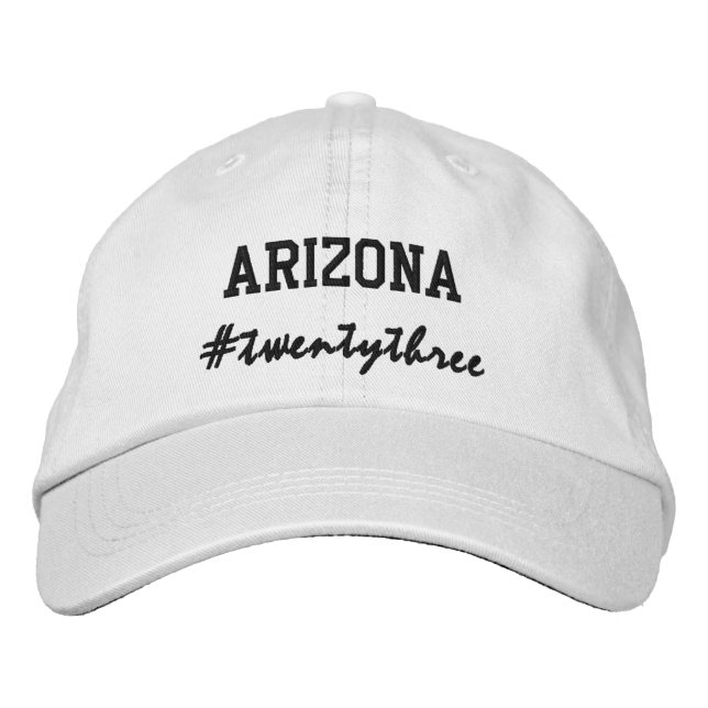 USA State Arizona Hashtag 2023 Embroidered Baseball Cap (Front)