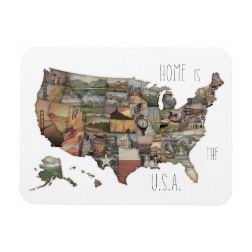 USA State Collage Magnet