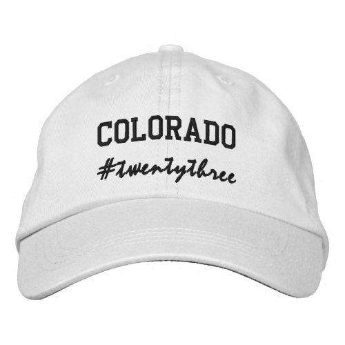 USA State Colorado Hashtag 2023 Embroidered Baseball Cap