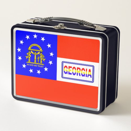 USA State Flag _ Georgia Metal Lunch Box