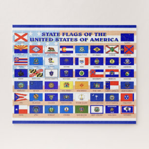 USA State Flags 16x20 Jigsaw Puzzle