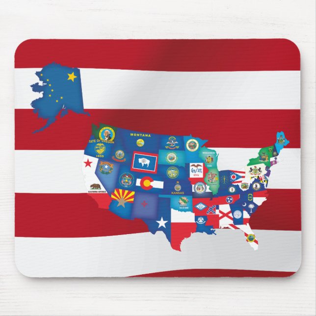 USA States Mouse Pad (Front)
