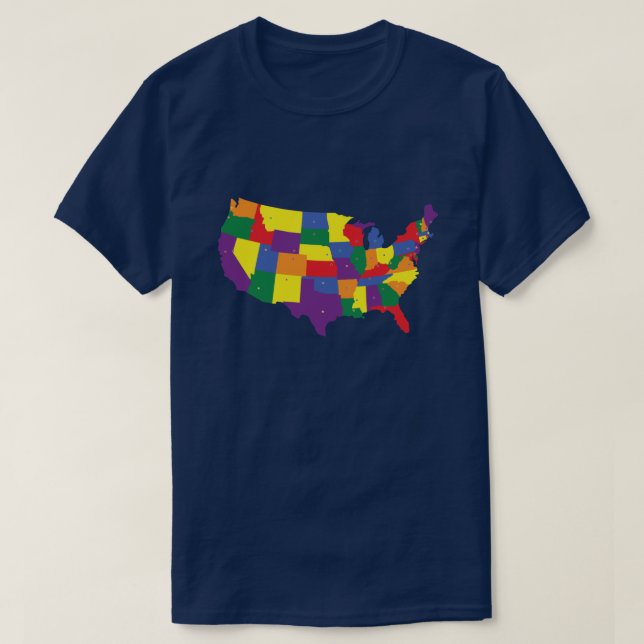USA States Pride T-Shirt (Design Front)