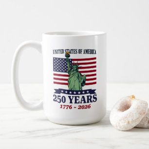 USA Statue of Liberty 250 Years 1776-2026 Coffee Mug
