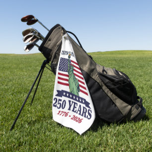 USA Statue of Liberty 250 Years 1776-2026 Golf Towel
