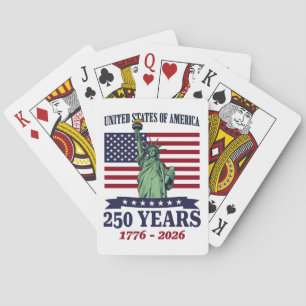 USA Statue of Liberty 250 Years 1776-2026 Poker Cards