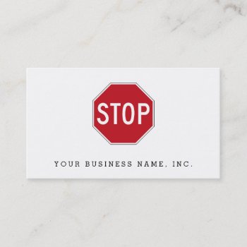 Usa Stop Sign Business Card by TerryBain at Zazzle