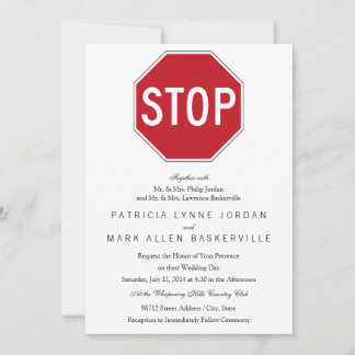 USA Stop Sign Invitation