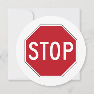 USA Stop Sign Invitation