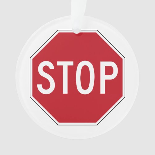 USA Stop Sign Ornament