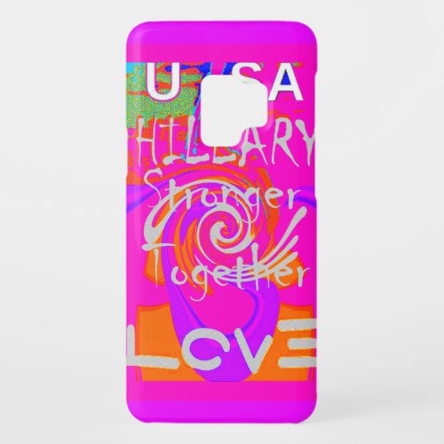 USA Stunning Hillary Stronger Together Baby Pink Case_Mate Samsung Galaxy S9 Case