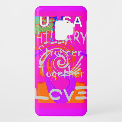 USA Stunning Hillary Stronger Together Baby Pink Case_Mate Samsung Galaxy S9 Case