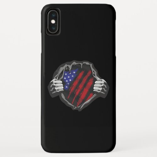 USA Superhero Costume Flag iPhone XS Max Case