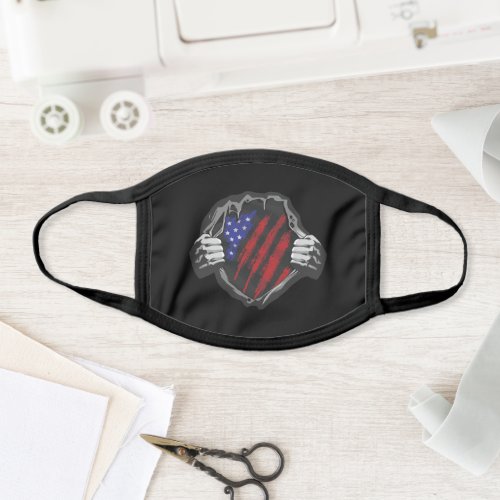 USA Superhero Costume Flag Face Mask